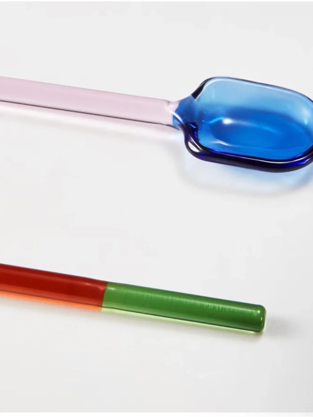 IKEA Colorful Glass Stirring Spoons - Blue/Teal/Pink, Red/Green/Yellow